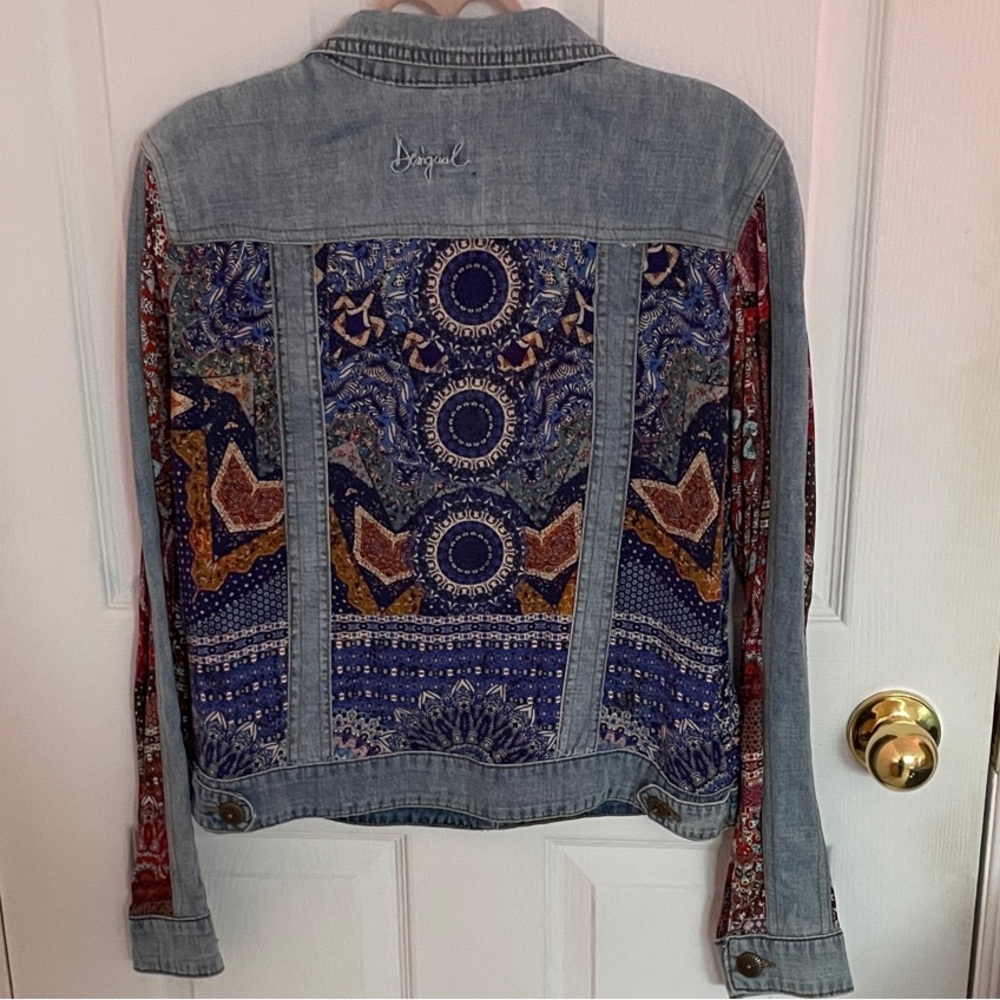 🩵✨ DESIGUAL Patchwork Jacket NWOT Size 40 - Picture 10 of 15